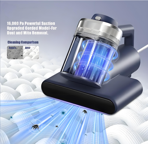 🔥 Mattress Vacuum Cleaner for Dust Mites & Allergens – UV-C Light, Hot Air, 18KPa Powerful Suction & Deep Cleaning Technology 🛏️✨